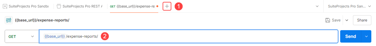 Request method and URL fields in Postman.
