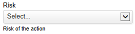 Example of dropdown custom field.