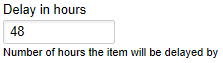 Example of hours custom field.