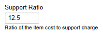 Example of ratio custom field.