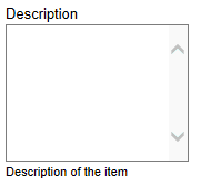 Example of text area custom field.