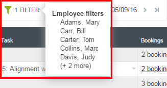 Filter indicator.
