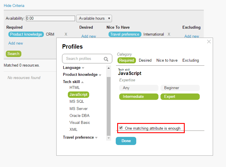 Attribute checkbox.