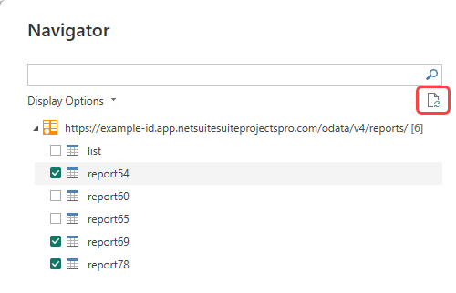 Navigator Dialog box in Microsoft Excel 2019 for Windows.
