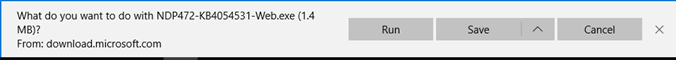 Typical browserdialog when downloading an EXE file.