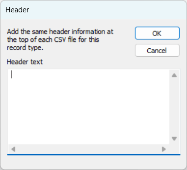 Constant Header window in Integration Manager.