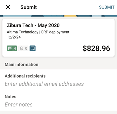 Submitting expenses