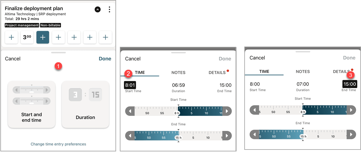 Start and End time slider