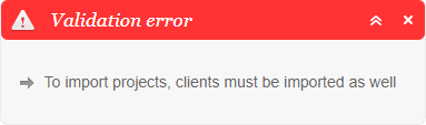 Workflow dependency error message.