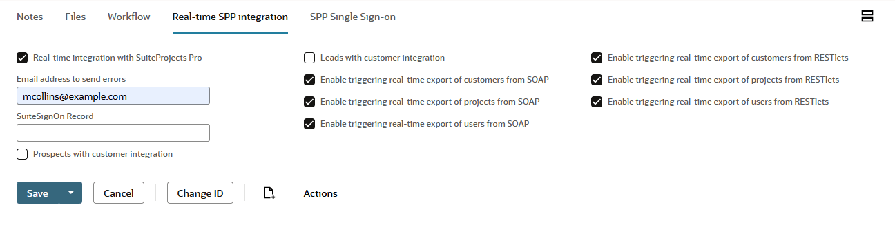 NetSuite SuiteProjects Pro SRP real-time add-on preferences in NetSuite.