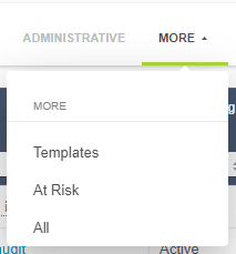 List tab navigartion continuation menu