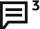 Project discussion icon showing the number of unread messages.