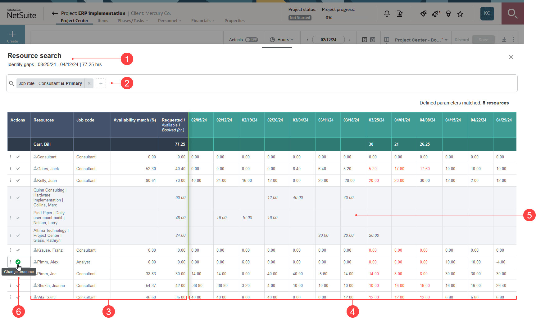 Resource search screenshot