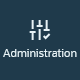 Administration module menu button