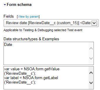 Example of custom field as shown in the Scripting Studio form schema explorer.
