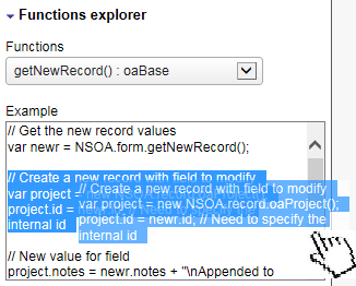 Functions Explorer in the Scripting Studio tools and settings pane.
