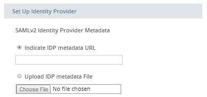 The Set Up Identity Provider section.