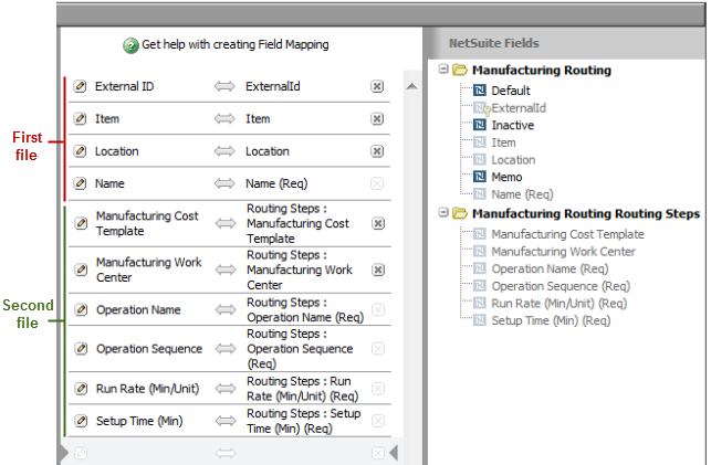 Routing Mapping example for multiple files.