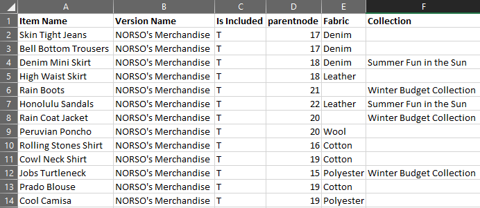 Assigning Attributes with CSV list example.