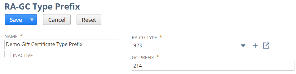 RA-GC Type Prefix record.