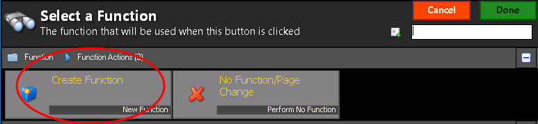 Create Function button.