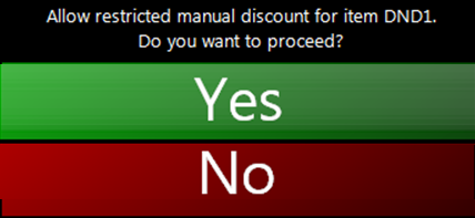 Allow Manual Discount prompt.