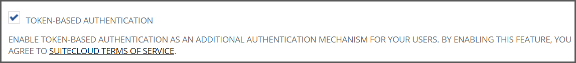Token-Based Authentication checkbox.