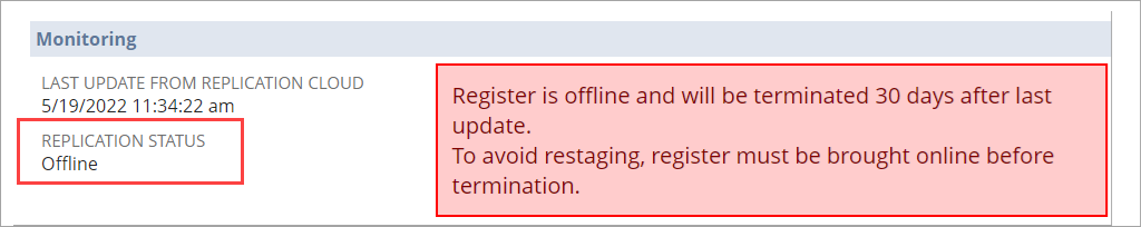 RA-Workstation offline status
