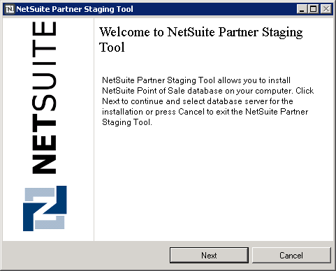 NetSuite Partner Staging Tool welcome screen.