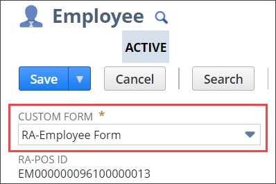 RA-Employee Form