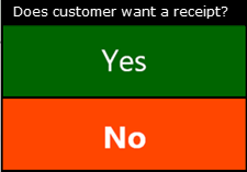 Yes/no receipt prompt.