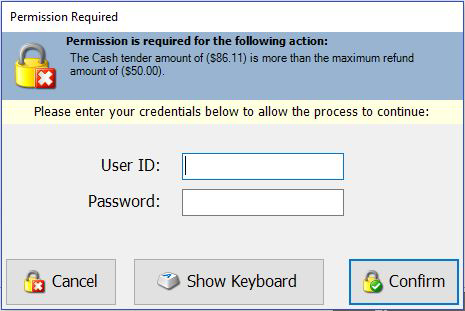 Manager permission login.