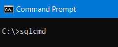 command prompt with sqlcmd entered