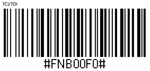 Admin Barcode to restore factory setting