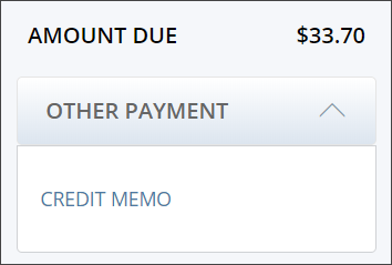 Apply a credit memo as payment
