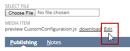 Edit Customconfiguration.js file
