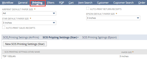 Set up printing for SCIS