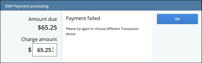 EMV Payment Rejected