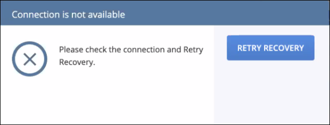Connection is not Available Retry Recovery