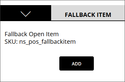 Fallback Open Item QuickAdd Bar