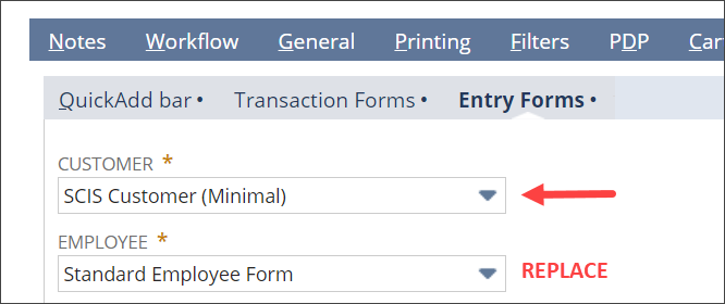 SCIS Minimal Forms setting