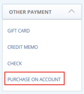 Other Payment Options Dropdown