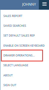 Drawer Operations option for SCIS