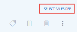 Select Sales Rep Button