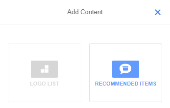 Recommended Items content type