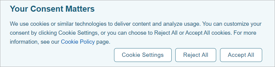 Cookie Consent Banner example