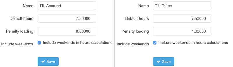 Leave setting time in lieu