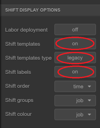 Shift templates in action