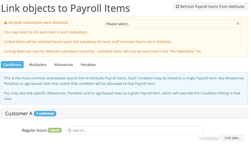 Adi Insights Configuration linking wages to NetSuite pay items