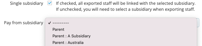 Adi Insights Configuration pay from subsidiary list